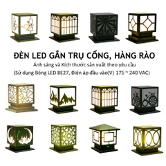 Đèn Trụ Cổng - Đầu đèn LED gắn trụ cổng, hàng rào cảnh quan sân vườn ngoài trời ZALAA - Chất Lượng Cao