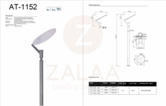 Cột Đèn Trang Trí Sân Vườn Công Viên hiện đại mã số ZAT-1152