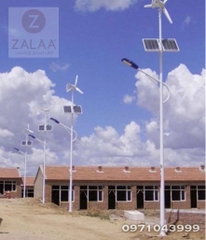 Đèn đường led 100w sử dụng năng lượng gió kết hợp năng lượng mặt trời và điện lưới AC 220V