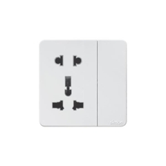 Bộ ổ cắm 2 chấu+3 chấu đa năng+công tắc(16A/10A) màu trắng K3 Simon (571080)