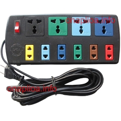 Ổ cắm mười (4 ổ 3 chấu, 6 ổ 2 chấu) có công tắc (3m)
