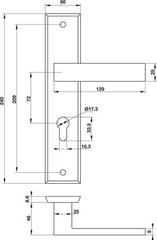 Tay nắm gạt Hafele 903.98.463, cửa chính