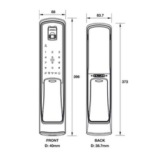 Khóa điện tử Hafele EL9500- 912.05.315, vân tay