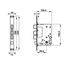 Khóa cửa điện tử Hafele EL9500- 912.05.353, vân tay