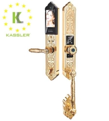 Khóa cửa đại sảnh nhận diện khuôn mặt Kassler KL-939F mạ vàng 24K