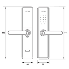 Khóa cửa điện tử Hafele DL7600, có bluetooth