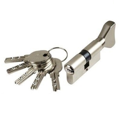 Ruột khóa ISEO R6 một đầu chìa một đầu chốt màu nikel