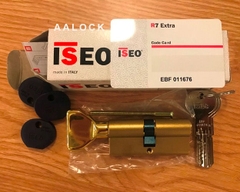 Ruột khóa ISEO R7 một đầu chìa một đầu chốt màu vàng đồng