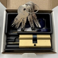 Ruột khóa ISEO R7 hai đầu chìa màu vàng đồng