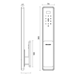 Khóa cửa thông minh Sharp S6-B Pro xám (gray), app mobile