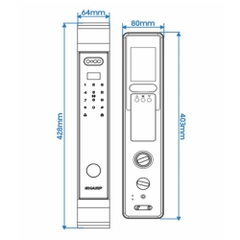 Khóa cửa nhận diện khuôn mặt Sharp S9-FV xám (gray), app mobile