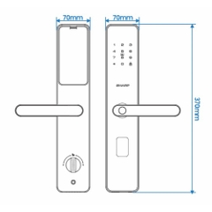 Khóa cửa vân tay Sharp T2-B mobile app wifi