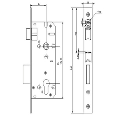 Thân khóa Yale YEM 4585 US15