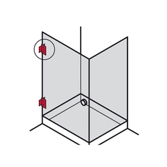 Bản lề cửa kính Yale Y2111 US32, tường- kính 90 độ