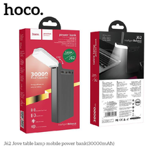 Pin dự phòng 30.000mAh HOCO J62 Black/White Chính hãng (3 Cổng USB, LED)