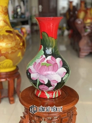 Bình gốm trang trí hoa văn 3d-BGD23