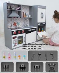 bộ đồ chơi kệ bếp gỗ cho bé - bộ đồ chơi kệ bếp gỗ kèm tủ lạnh cho bé