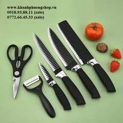 bộ dao nhà bếp 6 món tiêu chuẩn Nhật cao cấp - bộ dao làm bếp 6 món