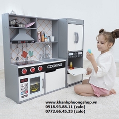 bộ đồ chơi kệ bếp gỗ cho bé - bộ đồ chơi kệ bếp gỗ kèm tủ lạnh cho bé