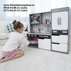 bộ đồ chơi kệ bếp gỗ cho bé - bộ đồ chơi kệ bếp gỗ kèm tủ lạnh cho bé