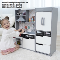 bộ đồ chơi kệ bếp gỗ cho bé - bộ đồ chơi kệ bếp gỗ kèm tủ lạnh cho bé