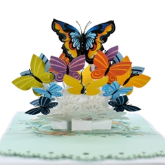 Thiệp nổi 3D pop-up bướm hoa