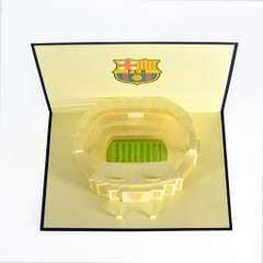 Thiệp nổi 3D pop-up stadium Barcalona