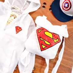 Áo khoác chống nắng gió hình logo Superman cho bé