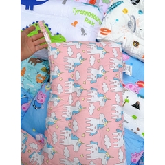 Gối nằm trẻ em bông cotton ngựa Pony/ Unicorn hồng