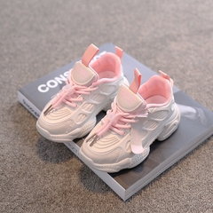 Giày thể thao trẻ em màu trắng phối hồng