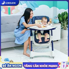 Ghế ăn dặm đa năng Chilux Grow V màu xanh navy cho bé - điều chỉnh độ cao và ngả lưng 5 cấp độ