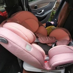 Ghế ngồi ô tô cho trẻ em Chilux Roy xoay 360 độ màu hồng (dùng 0 - 12 tuổi) - Phiên bản KHÔNG MÁI CHE