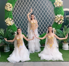 Váy múa nữ belly dance màu trắng