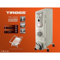 Máy sưởi dầu Tiross TS-925, 9 thanh sưởi có quạt