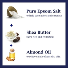 Muối tắm Dr Teal's Pure Epsom Salt Soak, Soften & Moisturize with Shea Butter & Almond Oil 1.36kg