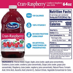 Nước ép hỗ hợp hiệu Ocean Spray Cranberry- Raspberry Juice  1.89L