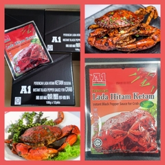 Nước Sốt Gia Vị Cà Ri Cua Tiêu Đen A1 Lada Hitan Ketam 100gr