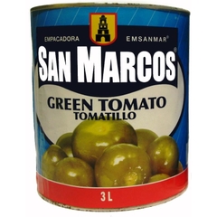 Cà Chua Xanh Nguyên Trái Ngâm hiệu San Marcos Tomatillos Whole Green Tomatoes 2.8kg