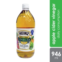 Dấm (Giấm) Táo hiệu Heinz Apple Cider Vinegar - Chai thủy tinh lớn 946ml