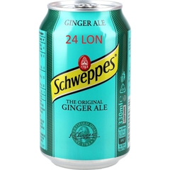 Thùng 24 lon nước schweppes ginger ale 330ml