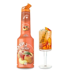 Đào nghiền nhuyễn Concentrate Puree Mixer Mix Peach - Nhập khẩu Ý chai 1Lít