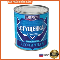 Sữa đặc nguyên chất Stolichneya hiệu Glavproduct 380g (Nhập khẩu Nga)