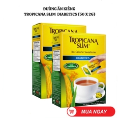 Bộ 2 Hộp 100 Gói Đường bắp ăn kiêng không calo Tropicana Slim Diabetics Dành Cho Người Tiểu Đường, Ăn Kiêng Healthy