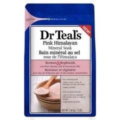 Muối tắm hiệu Dr Teal's Restore & Replenish Pure Epsom Salt & Essential Oils, Pink Himalayan 1.36kg