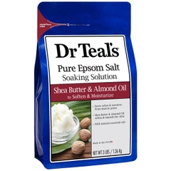 Muối tắm Dr Teal's Pure Epsom Salt Soak, Soften & Moisturize with Shea Butter & Almond Oil 1.36kg