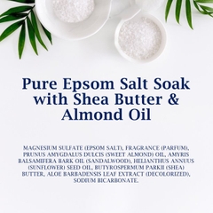 Muối tắm Dr Teal's Pure Epsom Salt Soak, Soften & Moisturize with Shea Butter & Almond Oil 1.36kg