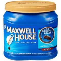 Cà phê nguyên chất cao cấp hiệu Maxwell House Ground - Nhập khẩu Mỹ 870g