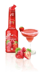 Dâu tây nghiền nhuyễn hiệu Concentrate Puree Mixer Mix Strawberry - Nhập khẩu Ý chai 1Lít