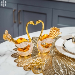 SET 6 MUỖNG TRÁNG MIỆNG GOLDEN SWAN PREMIUM