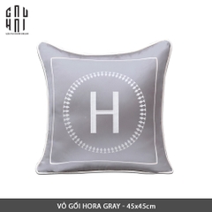 VỎ GỐI SOFA LỤA HORA - GRAY 45X45CM